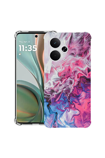 bestcase Carcasă antișoc pentru Realme 14 5G, roz marmorat și albastru, 20520...
