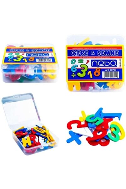 NEBO Plastic Numbers and Mathematical Signs, Nebo, 90 pcs/set