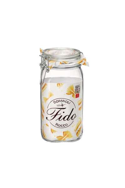 BORMIOLI Hermetic Jar Fido, Bormioli, Transparent Glass, 1.5 L