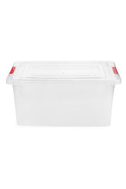 Alisan Universal box Alisan, plastic, rectangular, transparent, handles in various colors, 12 L, 44 x 27 x