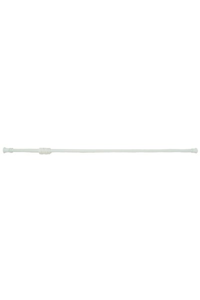 Lider Shower Curtain Rod, Telescopic/Extendable, Leader 2246, Metal, White, Includes Rings, 120/210 cm
