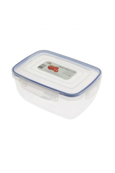 Inaplast Food container, Inaplast, polypropylene, rectangular, transparent, 1.8 L, with airtight lid