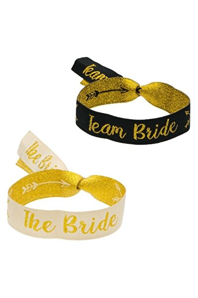 ANTBRO Set 4 brățări Antbro® pentru petrecere/nuntă, mesaje pentru viitoarea mireasă și mireasa, ideale pentru burlăcițe