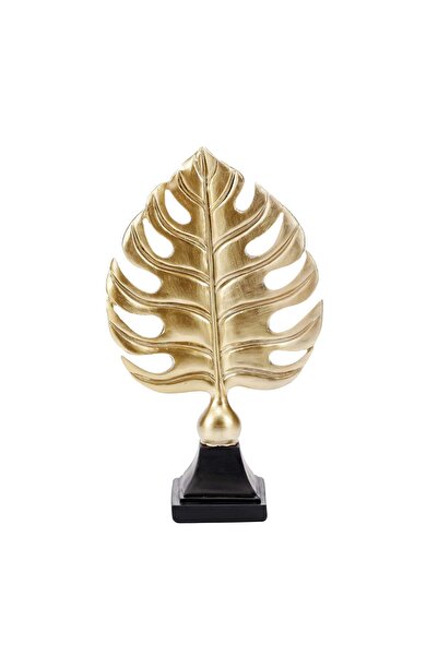 Ella Home Statuie Frunză, Pace / Serenitate, Ella Home, rășină, auriu, 26 cm