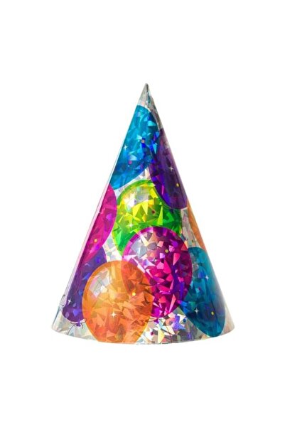 ANTBRO Set 15 party hats Antbro® model with metallic colored balloons, 16cm