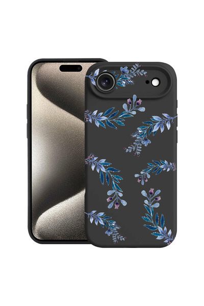 bestcase Силиконов калъф Premium за Apple iPhone 17 Air, Сини цветя, 2052068 ...