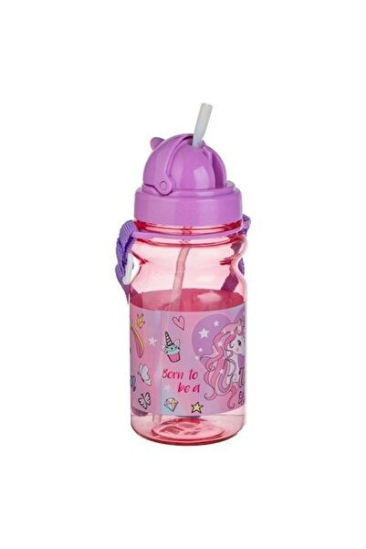 ANTBRO Pop-Up Kids Water Bottle 350 ml Lilac with Unicorn – Hydration Contain...