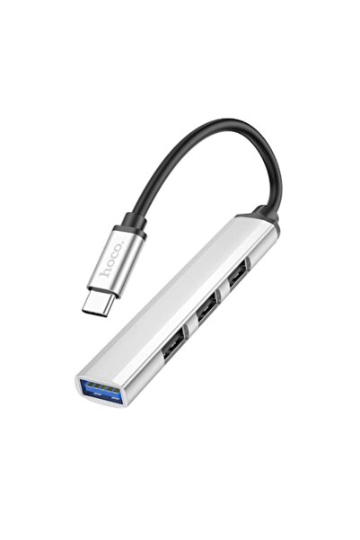Hoco Hub Tip-C la USB 3.0, 3xUSB 2.0 - (HB26) - Argintiu