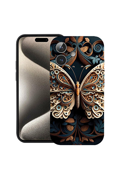 bestcase Carcasă premium din silicon pentru Apple iPhone 17, Fluture Frumuseț...