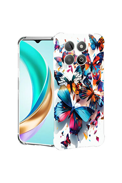 bestcase Carcasă antișoc pentru Honor X7c / 200 Smart, fluturi colorați, 2074...