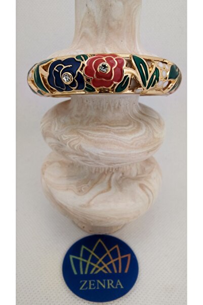 Çelik Enamel Handcuff Bracelet in Different Colors