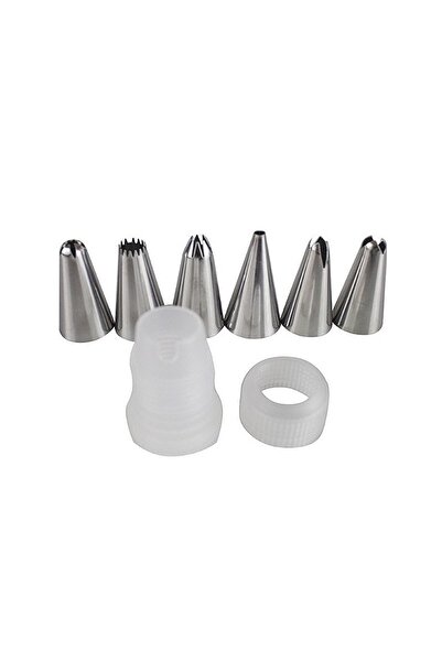 KASEMI Комплект за декориране на торти, неръждаема стомана, 1103160, 6 накрай...