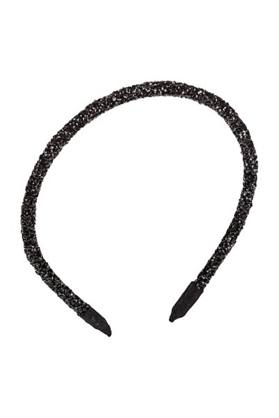 ANTBRO ® Bentiță de păr pentru femei, cu pietre mici negre