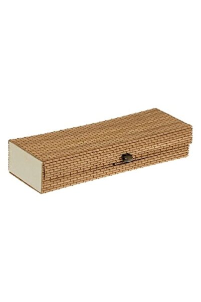 ANTBRO Storage box Antbro® made of brown bamboo with lid and button, 23x8x4.5 cm