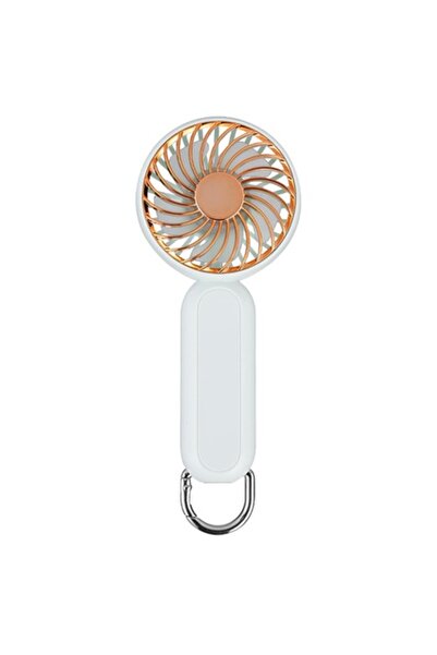Danex Portable Fan with USB Port, 3 Speeds, 1200mAh, Y54, Lexgard, Gold Beige