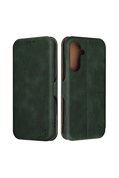 Danex Husă de protecție pentru Samsung Galaxy A56 5G, R70, piele, verde norocos