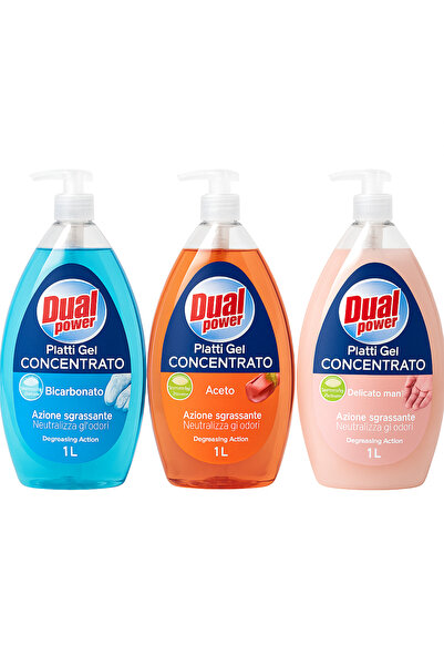 DUAL Pack of 3x Power Liquid Dish Detergent 1L/pc