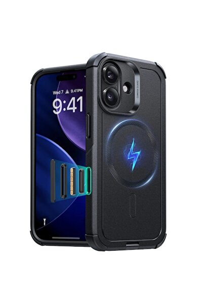 Danex Θήκη για iPhone 17, Cyber Halolock, O60, Πολυκαρβονικό, Μαύρο