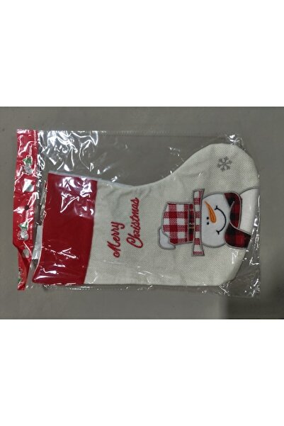 Danex Ciorap Cadouri, culoare alba, imprimeu Mos Craciun, marimea 16x30 cm