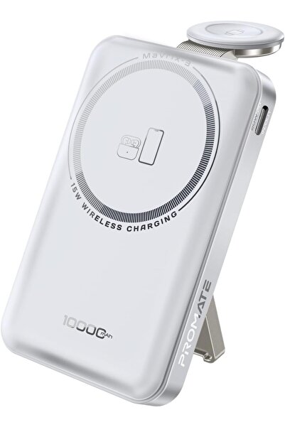 Promate 3-in-1 Power Bank 10,000 mAh Wireless MagSafe 15W