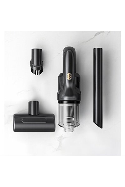 Danex Aspirator portabil fără fir, Danex, încărcare USB, pentru casă și mașină, autonomie de 45 de minute, negru