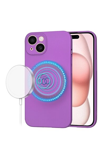 Danex Husă de protecție pentru iPhone 15, U84, material textil, violet prună
