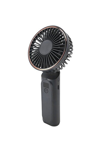 Danex Portable Fan with Battery and Digital Display, 5000mAh, B56, Silicon Flex, Deep Dark