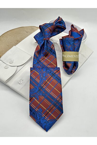 Gutiero ربطة عنق كلاسيكية منقوشة باللون البرتقالي