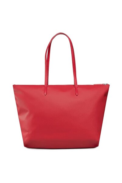 Lacoste Red Printed Tote Bag