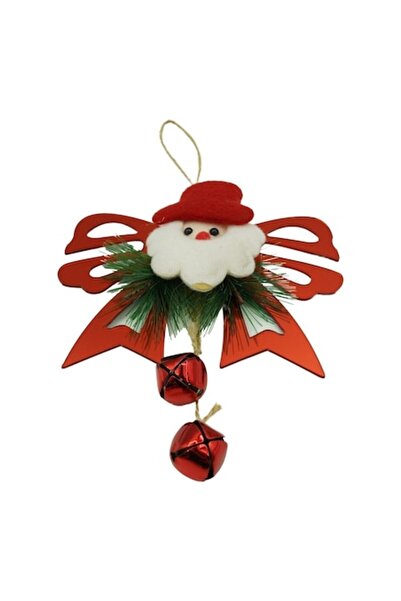 Danex Коледна украса за елха, Панделка с камбанки, Червена, Гланцирана, 15*20...