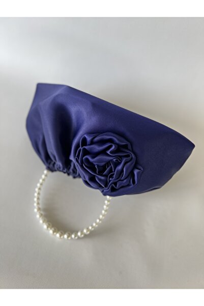 posst bag Синя сумочка з трояндами та перлами для вечірнього вбрання