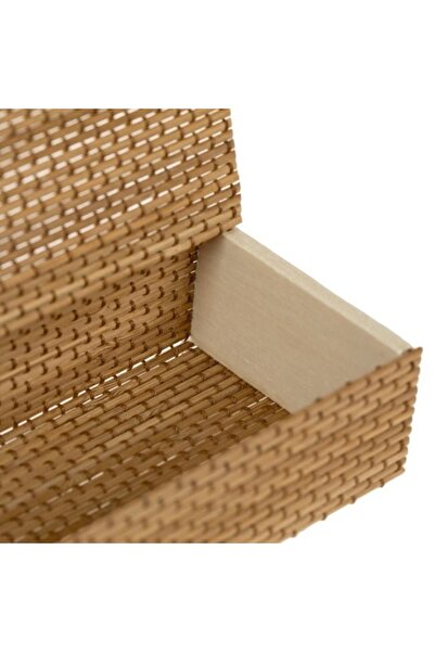 ANTBRO Storage box Antbro® made of brown bamboo with lid and button, 23x8x4.5 cm