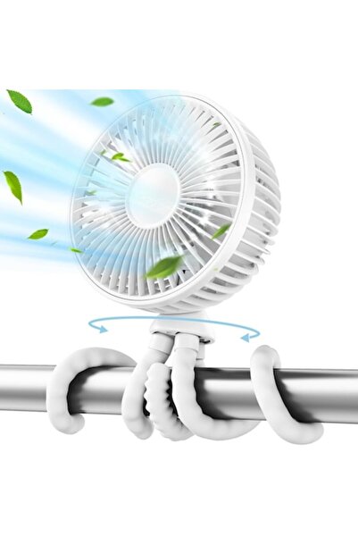 Danex Ventilator pentru Carucior, 4000mAh, Y49, Silicon Flex, Arctic Snow