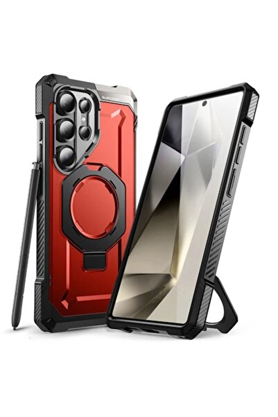 OEM Калъф за Samsung Galaxy S25 Ultra, J87, Поликарбонат, Червен