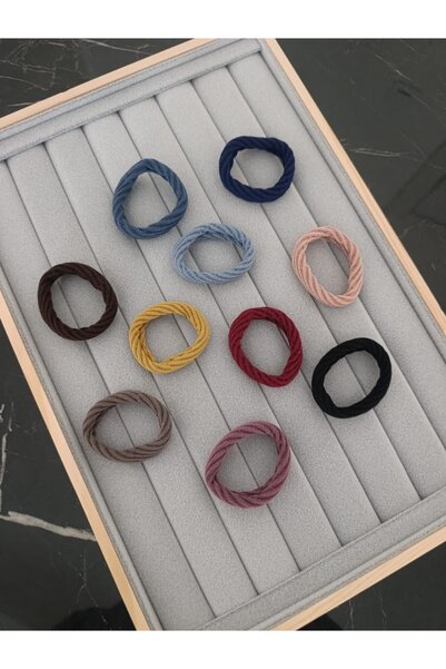 MutluBiDünya Farklı Renklerde 10 Adet Burgu Model Lastik Toka