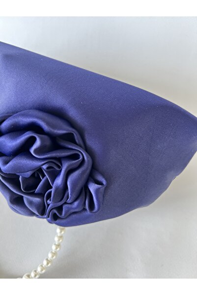 posst bag Синя сумочка з трояндами та перлами для вечірнього вбрання