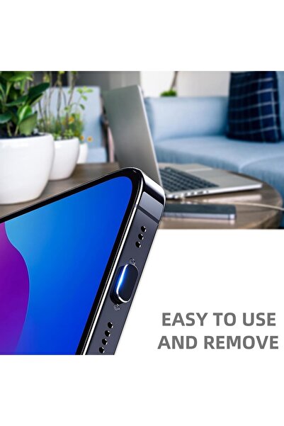 OEM Device Port Protection, Dustproof, Type-C, Aluminum, Silicone, Set of 4, S1, Black