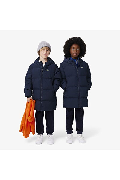Lacoste Children's Hooded Navy Blue Puffer Jacket