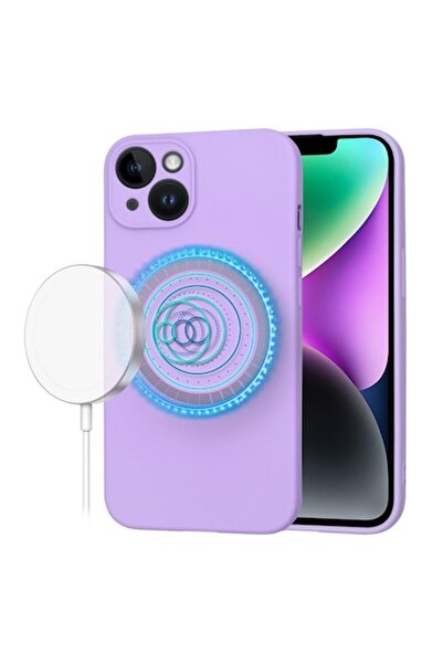 Danex Husă de protecție pentru iPhone 14, U77, pânză, violet prună deschis