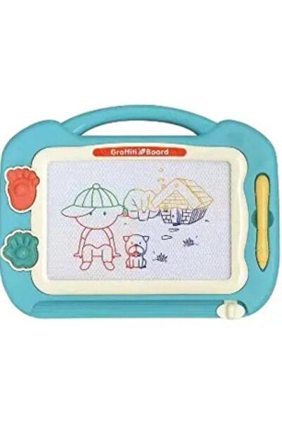 Toy Educațional pentru copii – Tablă de desen magică cu radieră, turcoaz