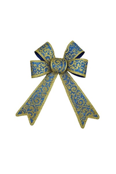 Danex Funda pentru brad, Albastra, model spiralat, cu margini aurii, 15 x 23 cm, PVC