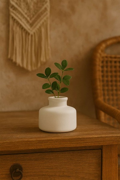 Otaera Yuvarlak Vazo - Minimal Tasarım, Hediyelik Ev Tasarım, Masa ve Sehpa Üzeri Çiçeklik İçin