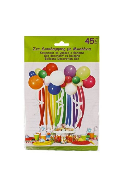 ANTBRO Set decorativ de petrecere Antbro® cu 45 baloane de diferite marimi si culori & de modelat