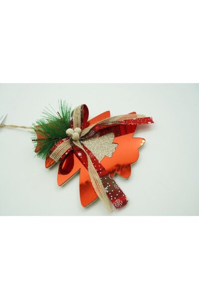 Danex Christmas tree ornament, Fir shape, Red, Glossy, 14x16 cm, Acrylic, Indoor/Outdoor