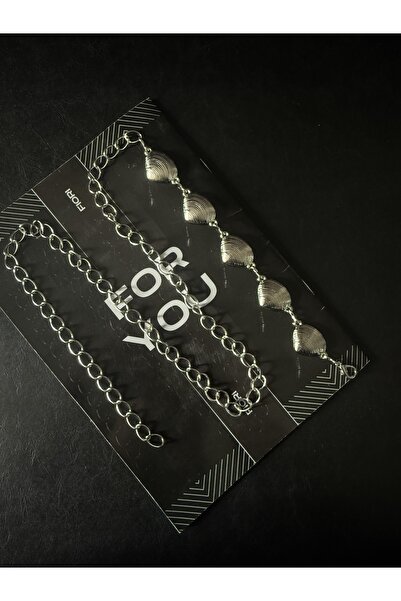 Fiori Seashell Silver Detailed Women's Waist Chain Waist Belt,Dress Belt,Skirt Belt,Pants Belt