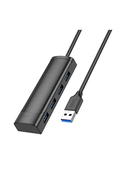Hoco Hub multiport USB-A la 4xUSB-A 2.0, 480Mbps, 1.2m, negru, HB41