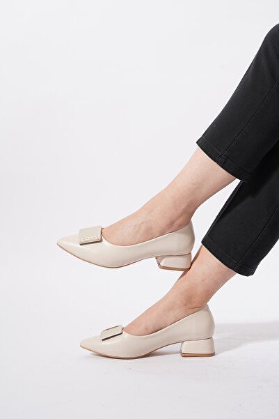 Himushe Cekav Mw Tokalı Ökçeli Kadın Babet Bej Cilt