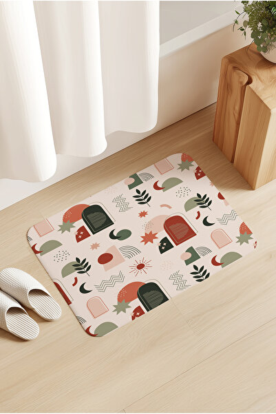 Homiko Bohemian Patterned Door - Bathroom Front Mat 60X80Cm