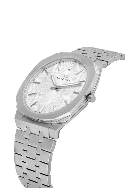 RMS Zeitmeister Rms.1.Ag1612.01 Crystal Glass Steel Band Steel Case 5 Atm Water Resistant Metallic R