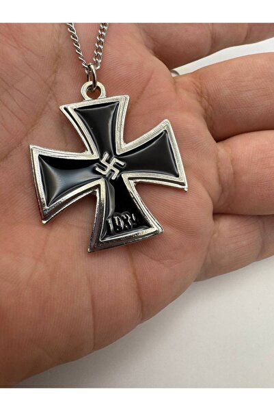Yuchicly Siyah 1939 Demir Haç Madalyası Figürlü kadın erkek Kolye – Antik, Gotik